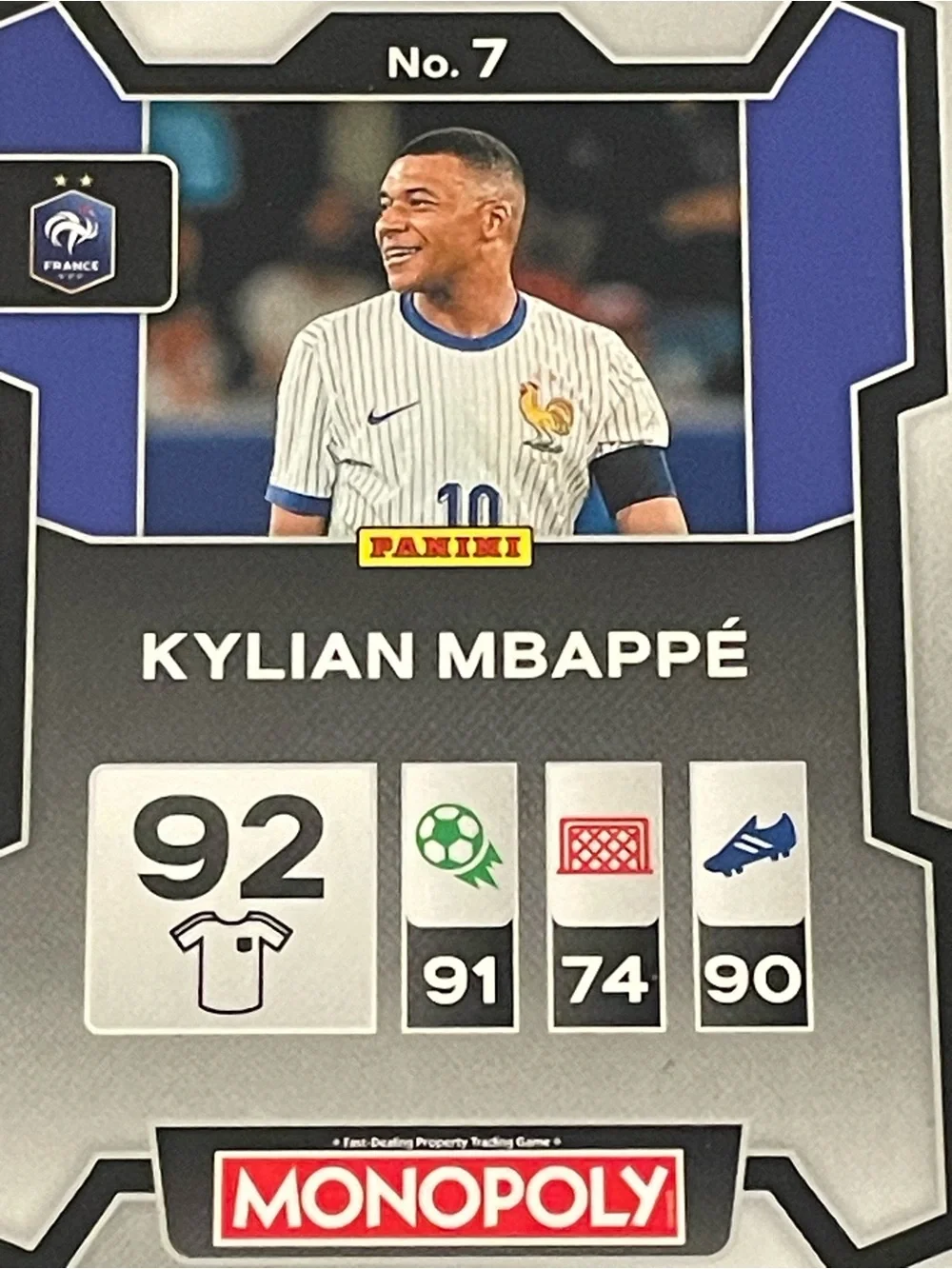 Panini 2026 Prizm Monopoly FIFA World Cup Kylian Mbappé France Base Card #7